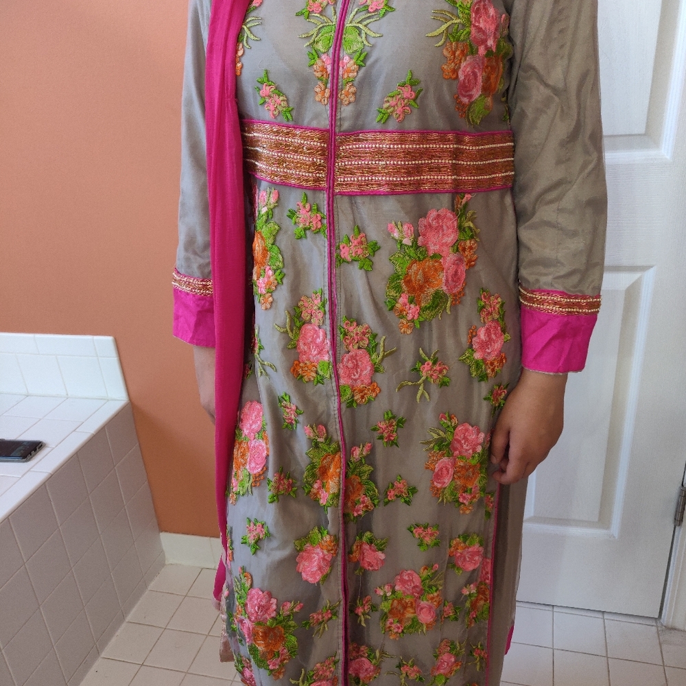 Indian multicolored salwar kameez